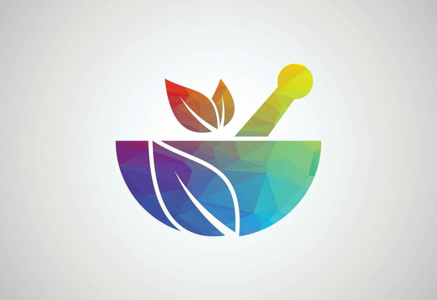 laag poly en modern medisch en Gezondheid zorg centrum ayurvedisch logo ontwerp, vector illustratie