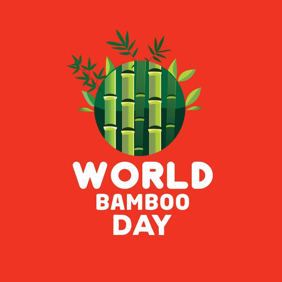 wereld bamboe dag. vector ontwerp element voor banier, poster, folder of t-shirt ontwerp