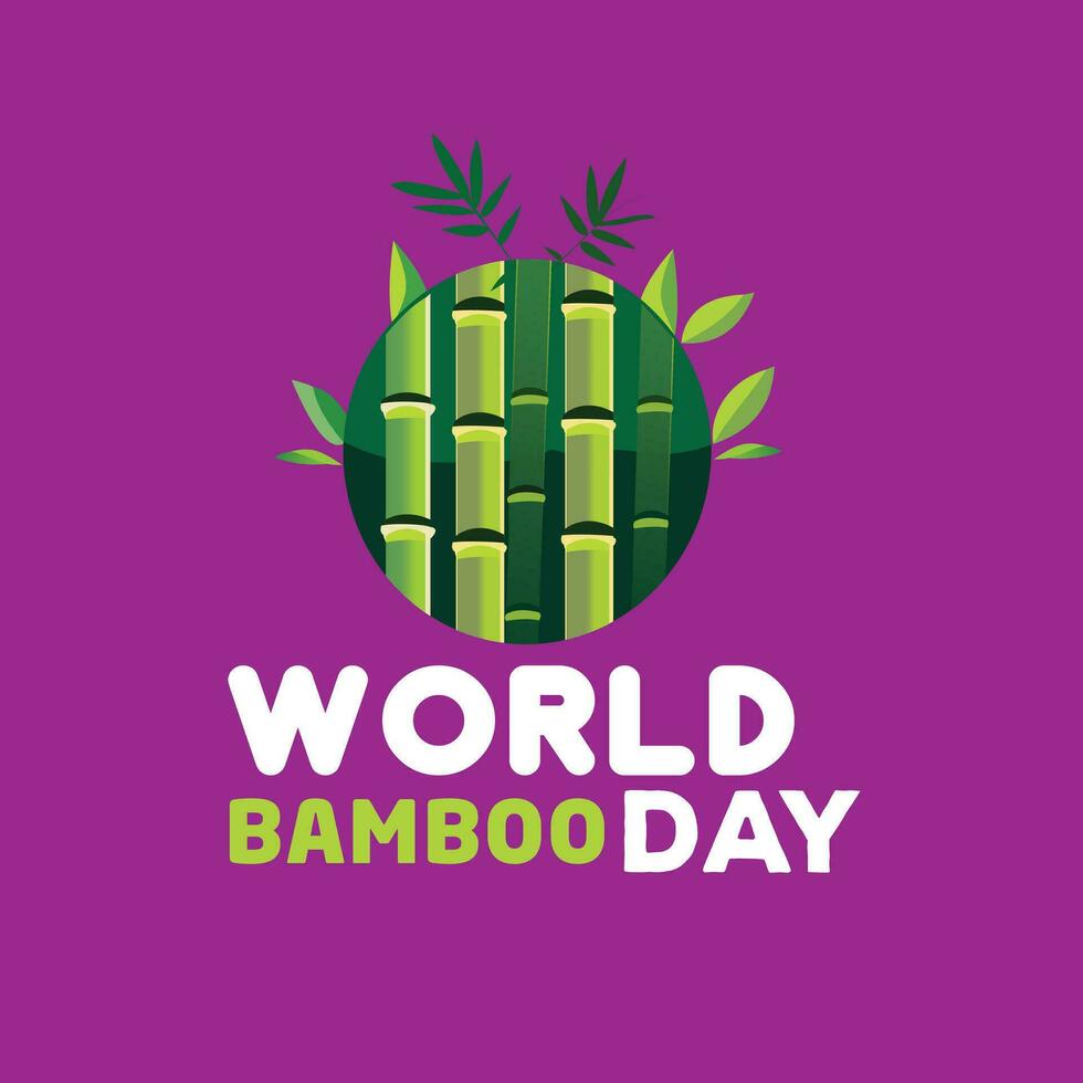 wereld bamboe dag vector logo ontwerp sjabloon. bamboe vector icoon. t-shirt ontwerp