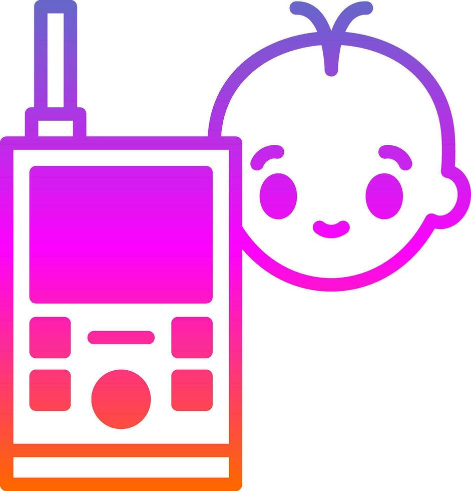 baby toezicht houden op vector icoon ontwerp