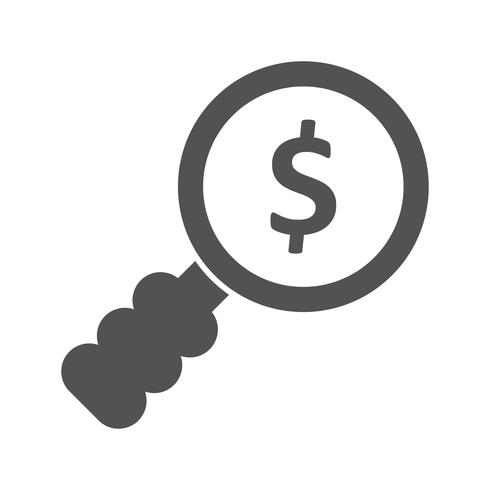 Geld zoeken Vector Icon