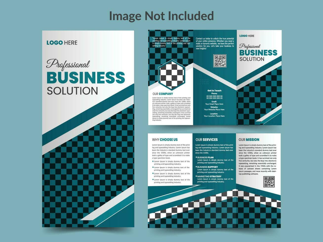 creatief modern bedrijf drievoud brochure sjabloon vector