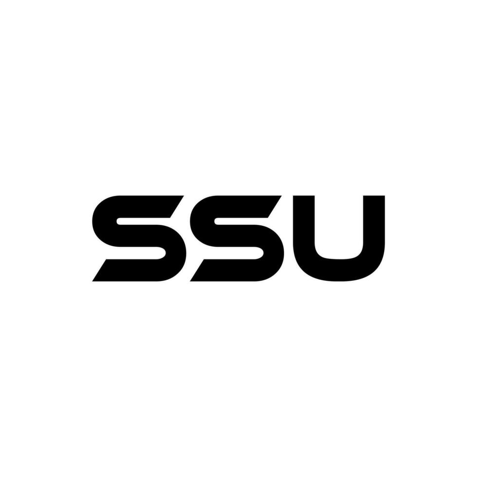 ssu brief logo ontwerp, inspiratie voor een uniek identiteit. modern elegantie en creatief ontwerp. watermerk uw succes met de opvallend deze logo. vector