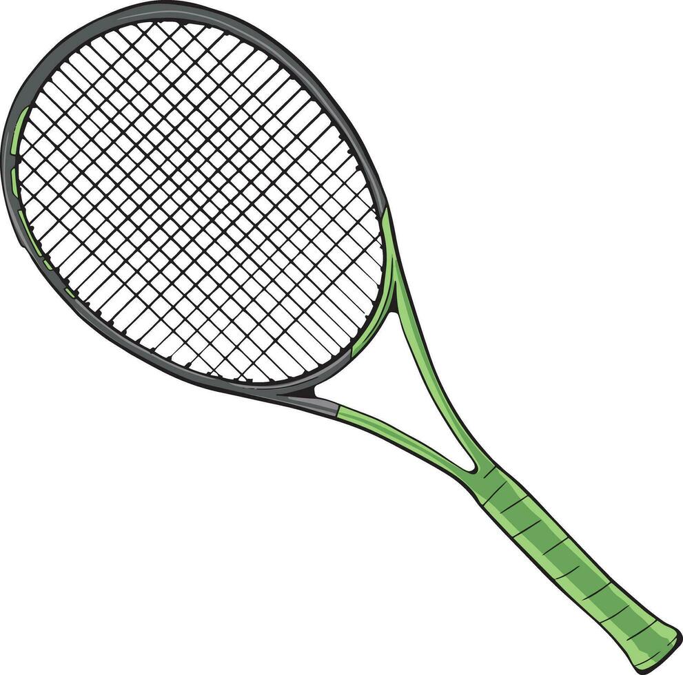 groen tennis racket vector