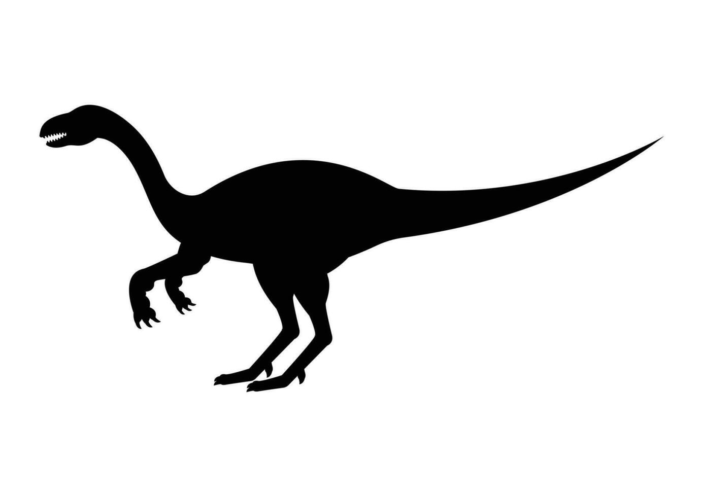 plateosaurus dinosaurus silhouet vector geïsoleerd Aan wit achtergrond