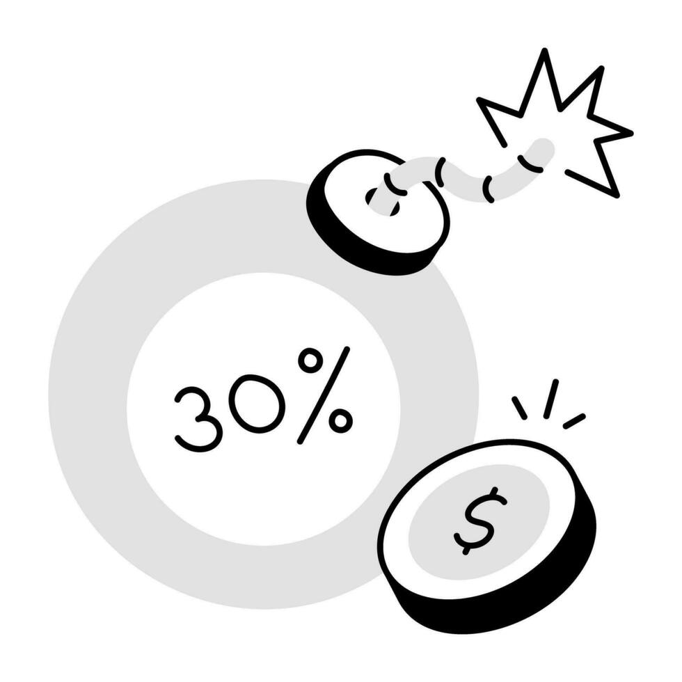 modieus korting ontploffing vector