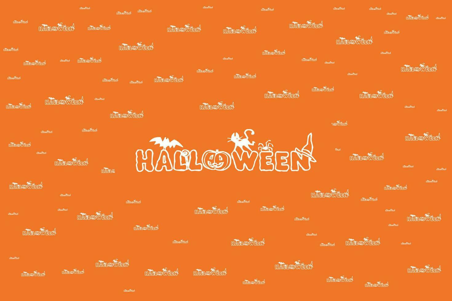 hand- getrokken vlak halloween patroon ontwerp vector