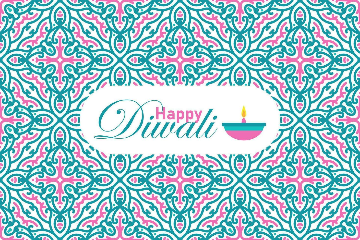 Indisch festival gelukkig diwali naadloos patroon achtergrond, diwali viering groet kaart, vector illustratie ontwerp.