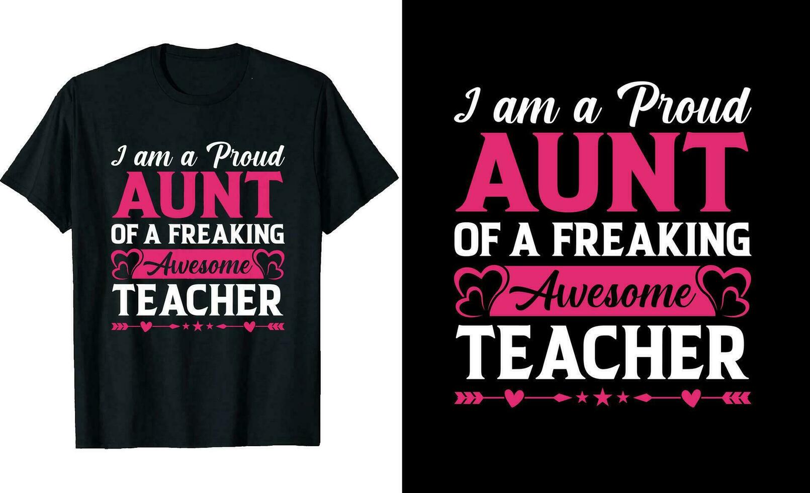ik ben een trots tante van een verdomde geweldig leraar of tante t overhemd ontwerp of leraar t overhemd ontwerp vector