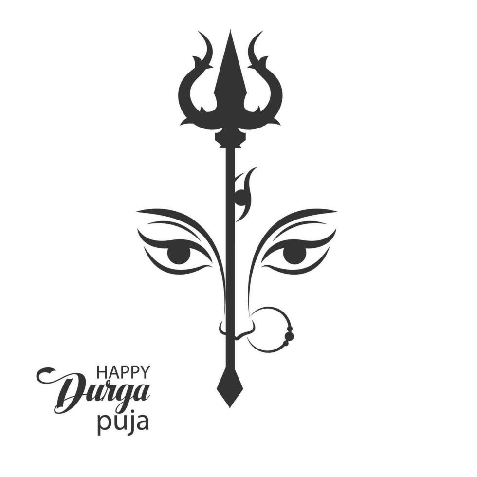 gelukkig durga puja achtergrond ontwerp vector