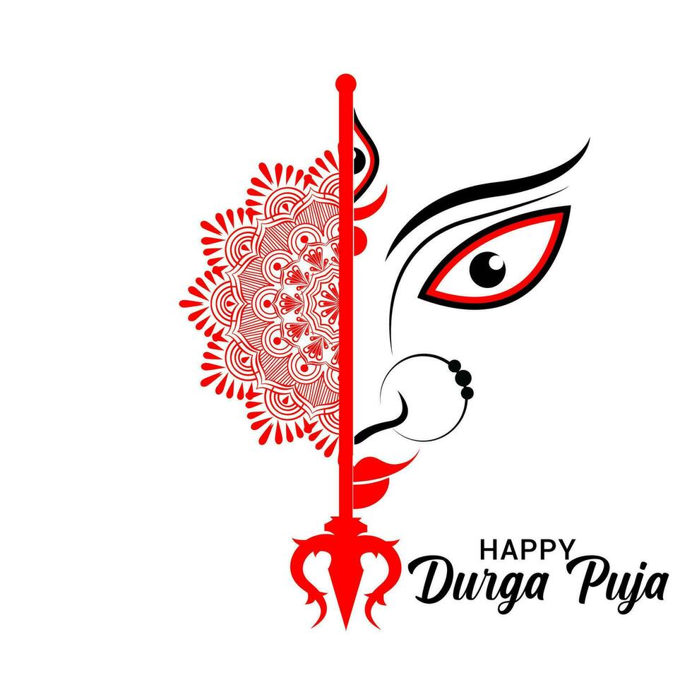 gelukkig durga puja achtergrond ontwerp vector