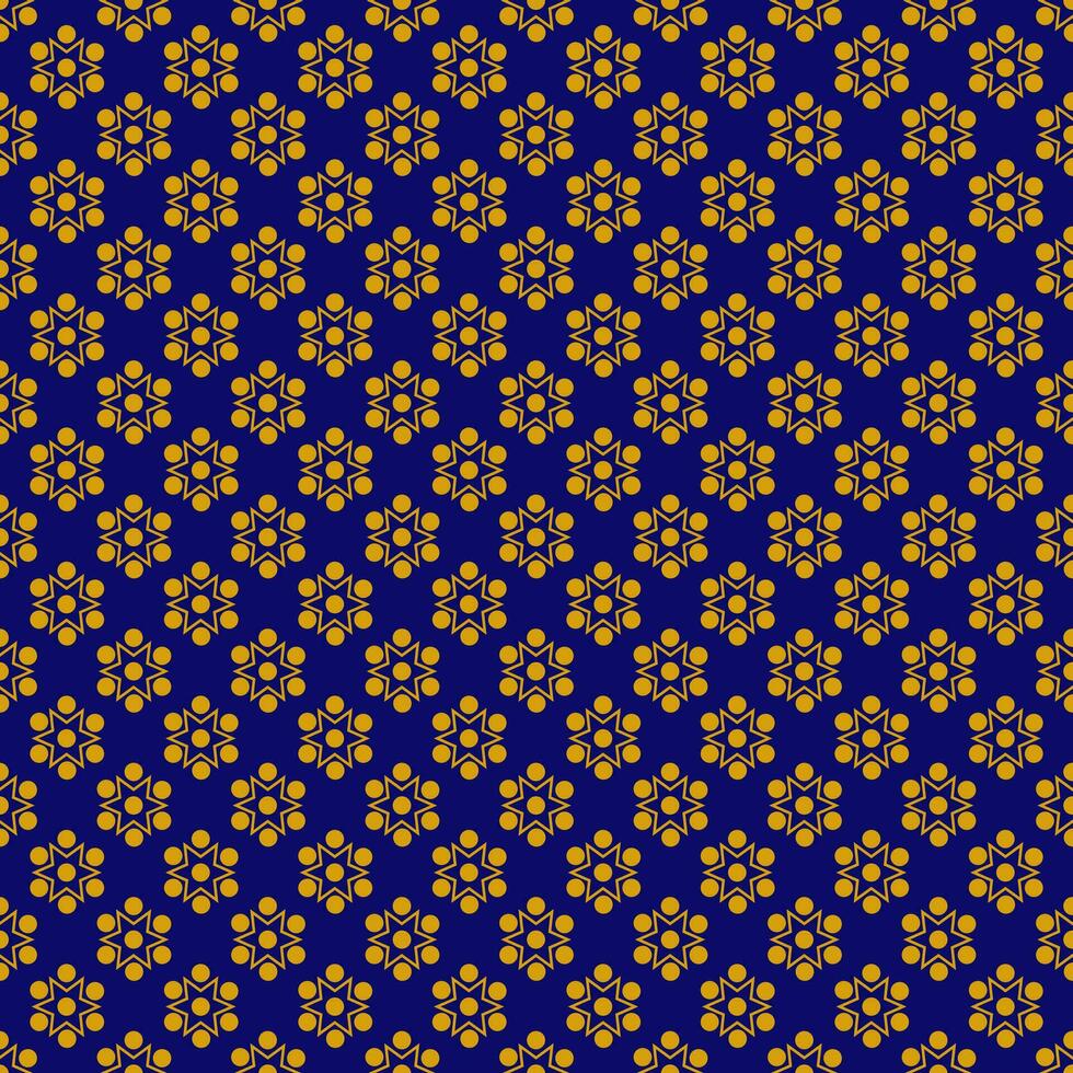 naadloos meetkundig patroon met gouden symbolen Aan donker blauw achtergrond in kunst deco stijl. vector afdrukken voor kleding stof achtergrond
