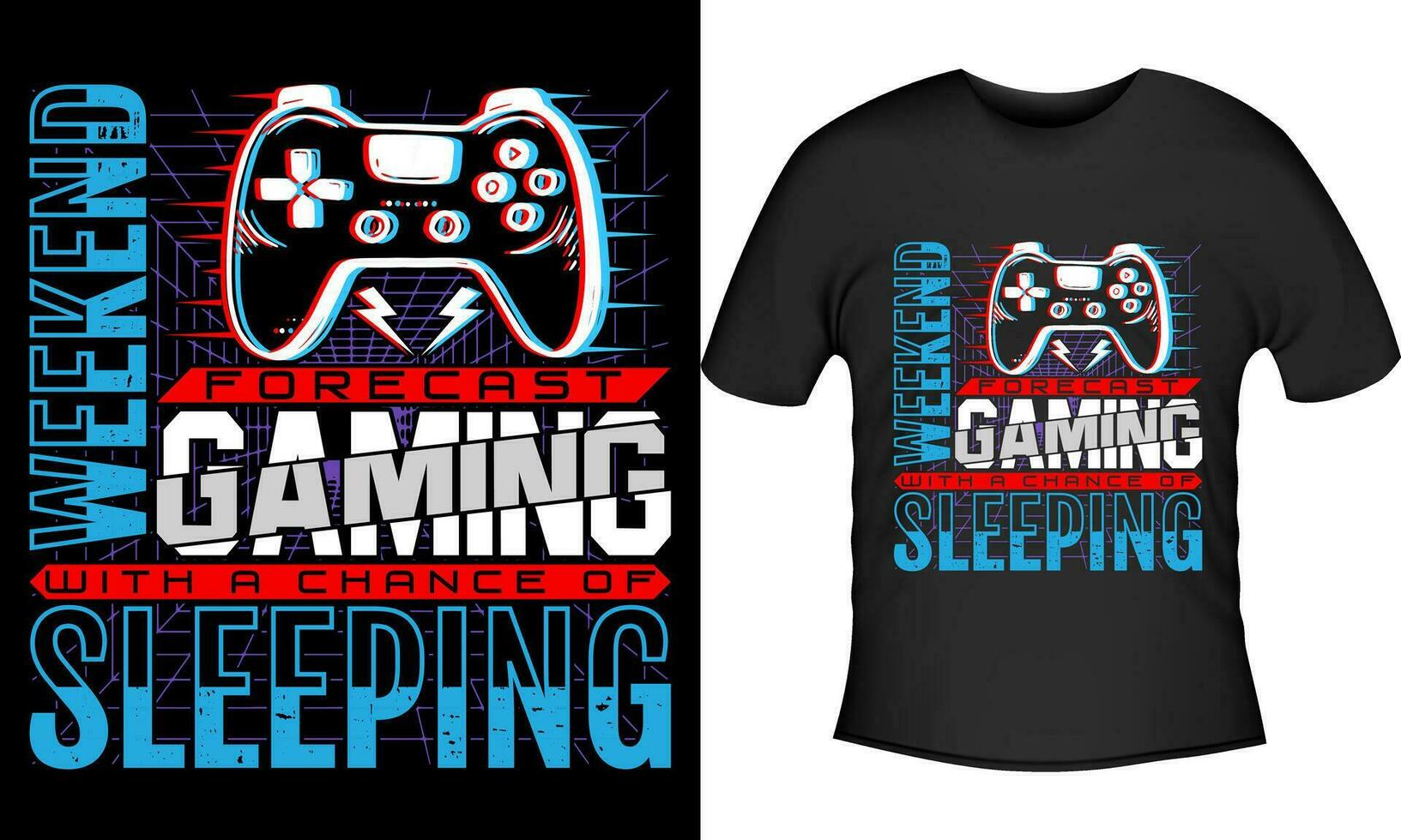 gaming vector grafisch typografie belettering streetwear t-shirt ontwerp. perfect geschenk voor gamer. weekend voorspelling gamen. modieus video spel citaat. illustratie afdrukken ontwerp sjabloon voor kleding, capuchon.