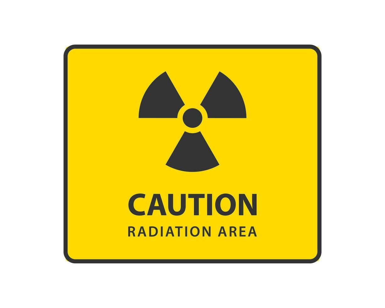 straling icoon vector. waarschuwing radioactief teken Gevaar symbool. vector