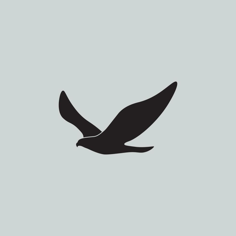 zwarte vogel logo ontwerp vector