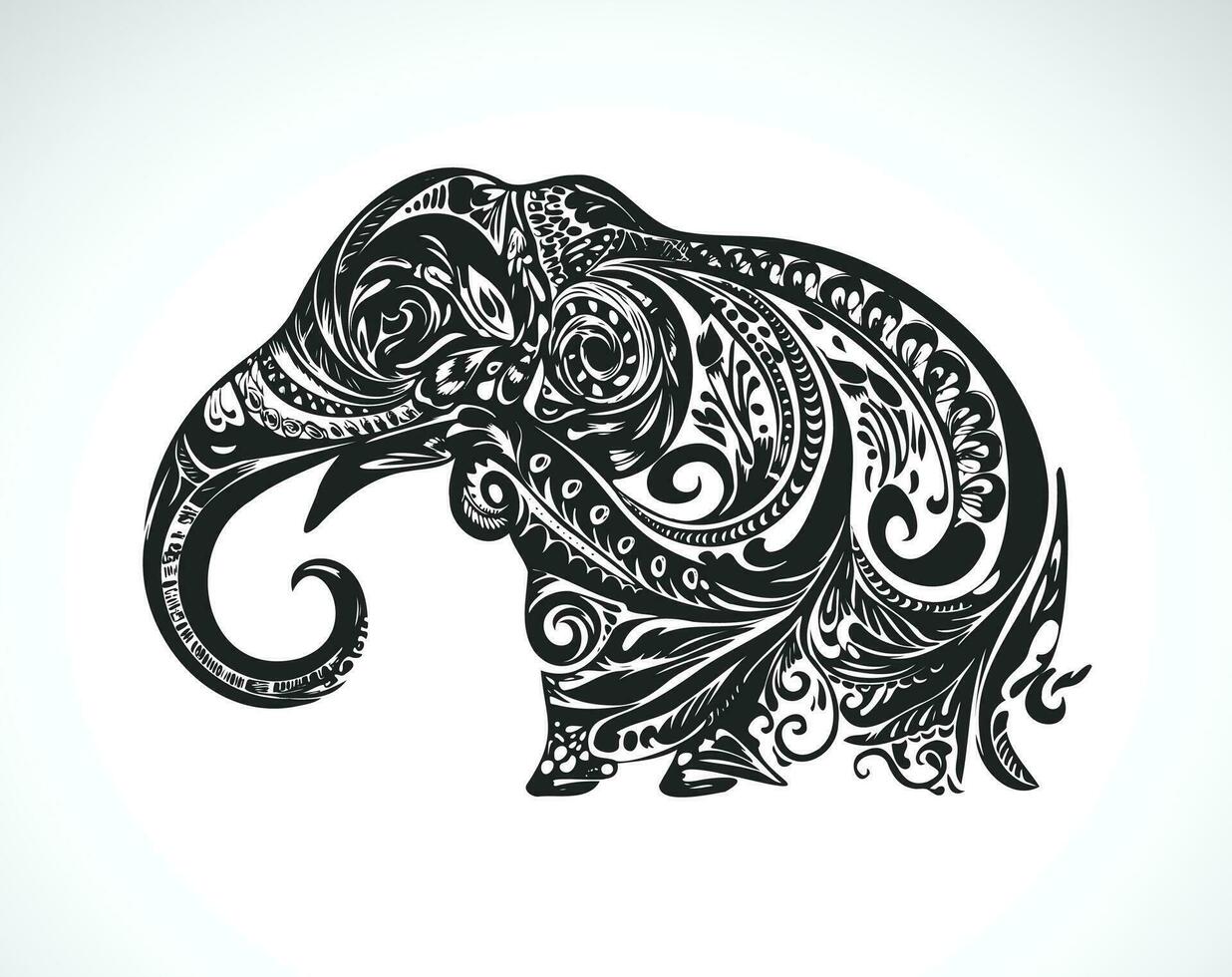 vector van mooi olifant patroon Aan wit achtergrond. wild dieren. gemakkelijk bewerkbare gelaagde vector illustratie.