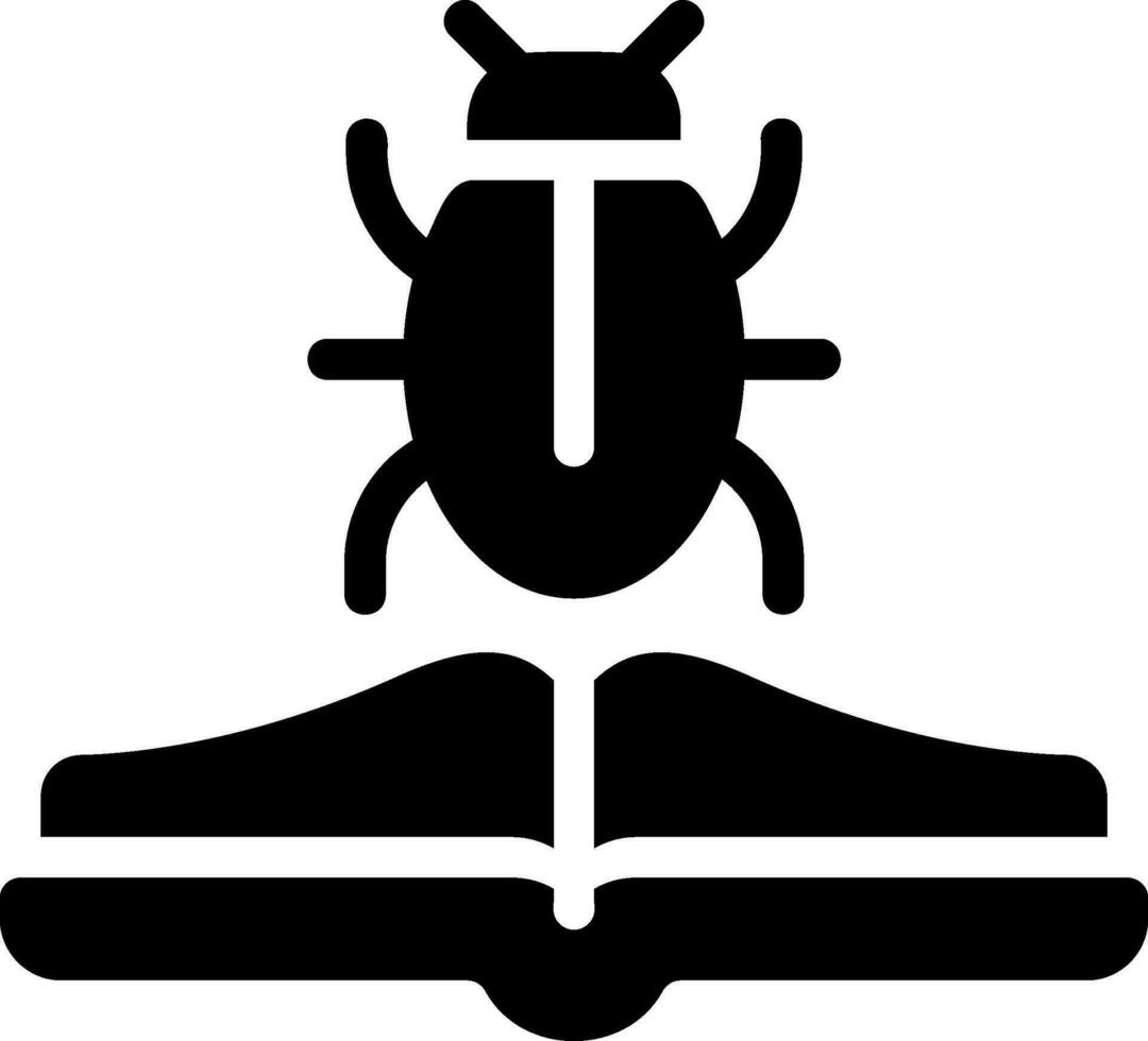 bug glyph-pictogram vector