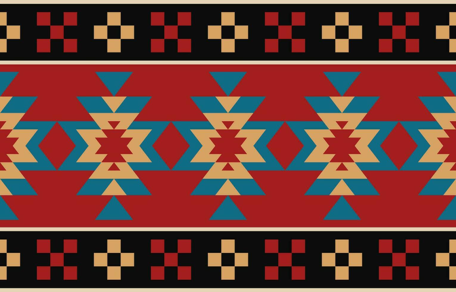 etnisch abstract ikat kunst. aztec ornament afdrukken. meetkundig etnisch patroon naadloos kleur oosters. ontwerp voor achtergrond ,gordijn, tapijt, behang, kleding, inpakken, batik, vector illustratie.