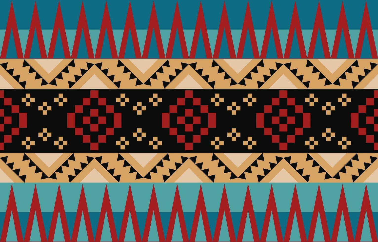 etnisch abstract ikat kunst. aztec ornament afdrukken. meetkundig etnisch patroon naadloos kleur oosters. ontwerp voor achtergrond ,gordijn, tapijt, behang, kleding, inpakken, batik, vector illustratie.