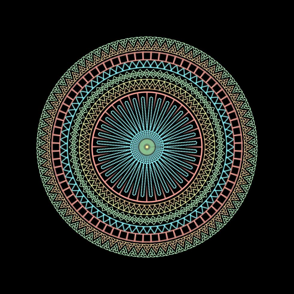 vector illustratie van een mandala achtergrond met touw motief.