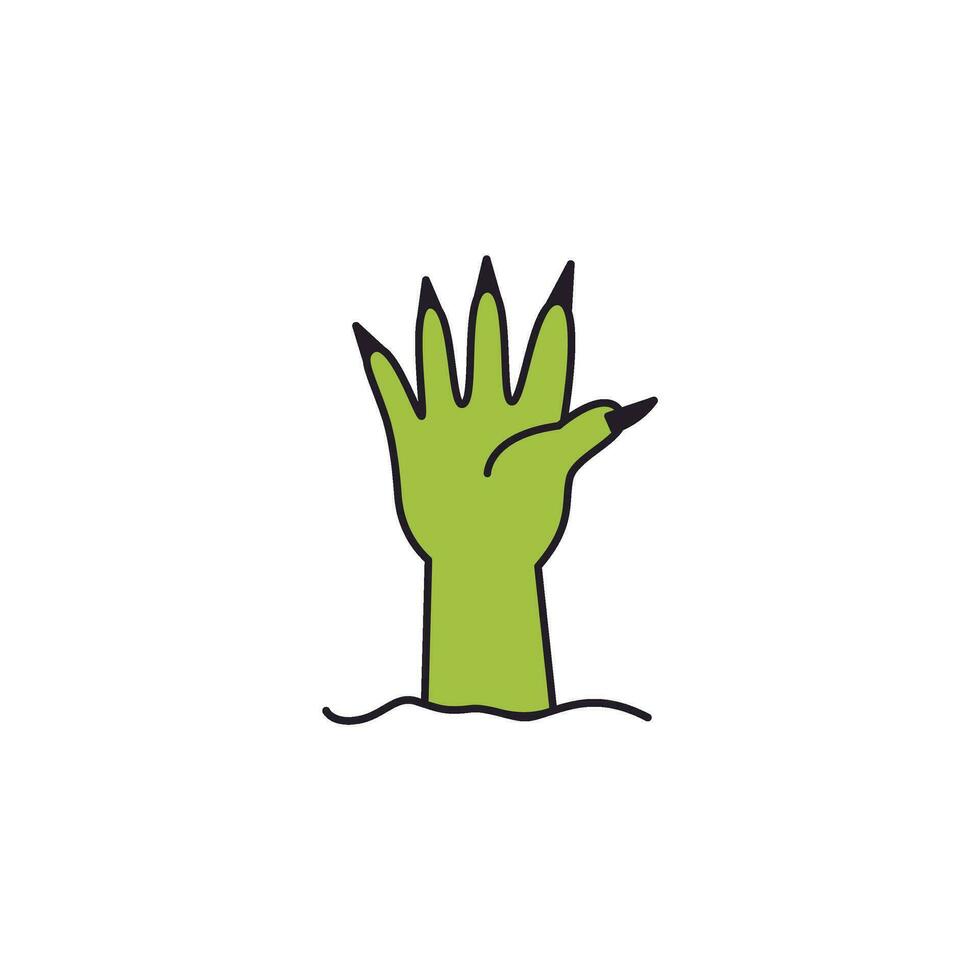 zombie hand- illustratie vector