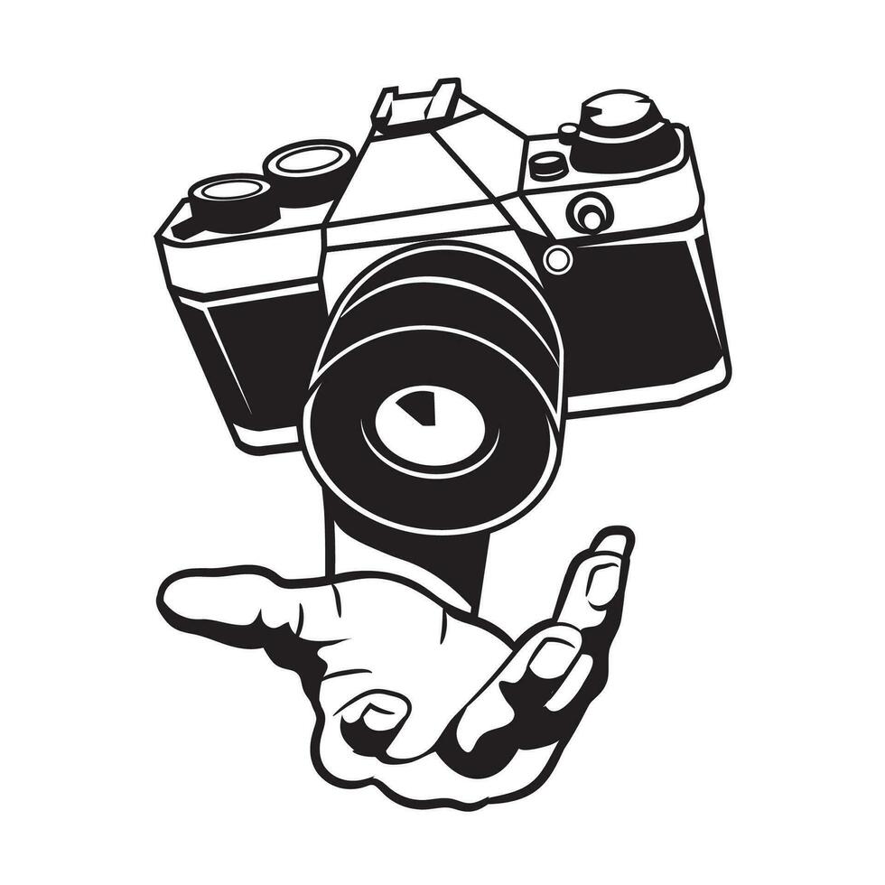 fotografie camera vector illustratie, perfect voor fotograaf logo en t overhemd ontwerp