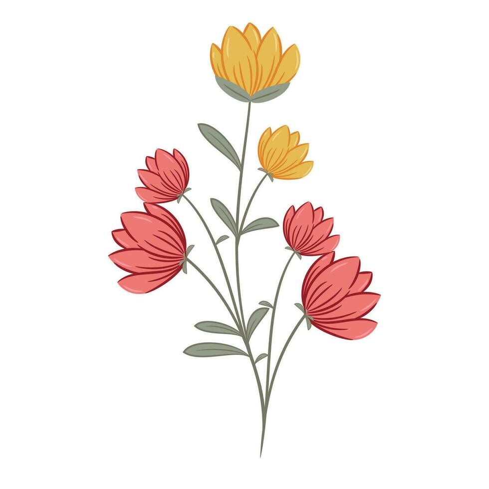 roos bloeiend plant, bloeiend bloem, onderstruik geïsoleerd Aan wit achtergrond. hand- getrokken gedetailleerd botanisch vector illustratie.