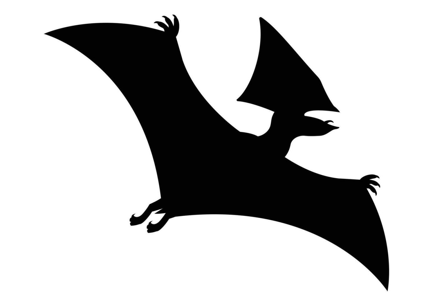 tapejara dinosaurus silhouet vector geïsoleerd Aan wit achtergrond