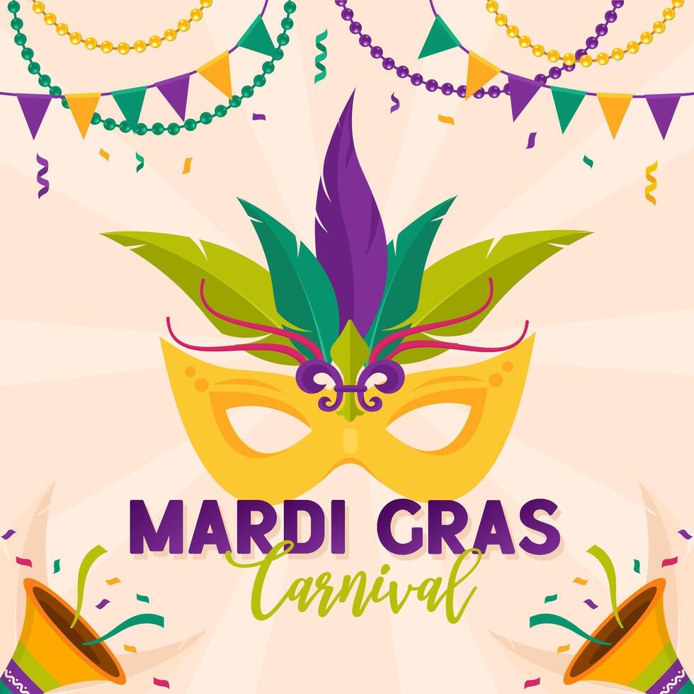 mardi gras carnaval partij ontwerp. dikke dinsdag, carnaval, festival. vectorillustratie. voor wenskaart, banner, geschenkverpakking, poster vector