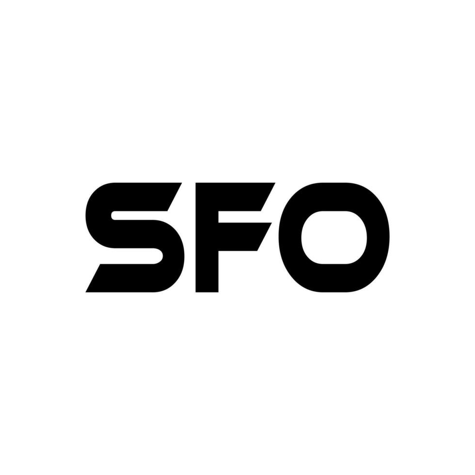 sfo brief logo ontwerp, inspiratie voor een uniek identiteit. modern elegantie en creatief ontwerp. watermerk uw succes met de opvallend deze logo. vector