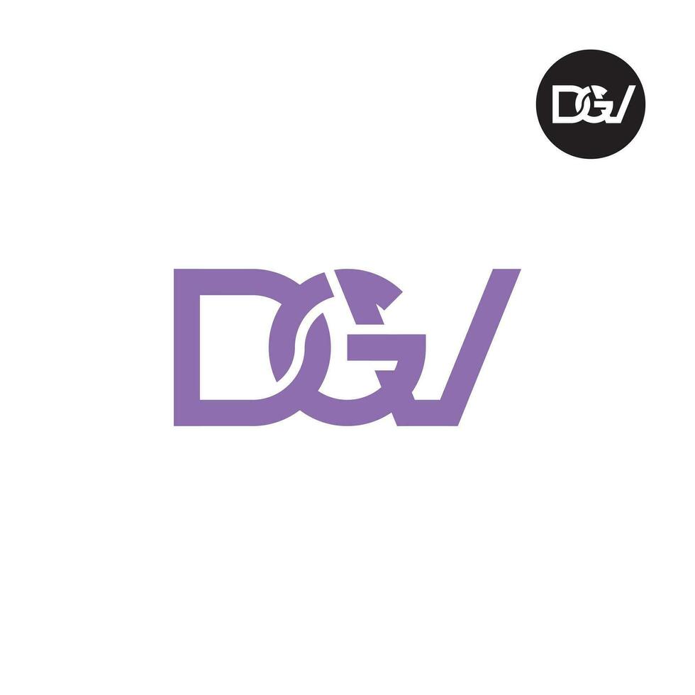 brief dgv monogram logo ontwerp vector