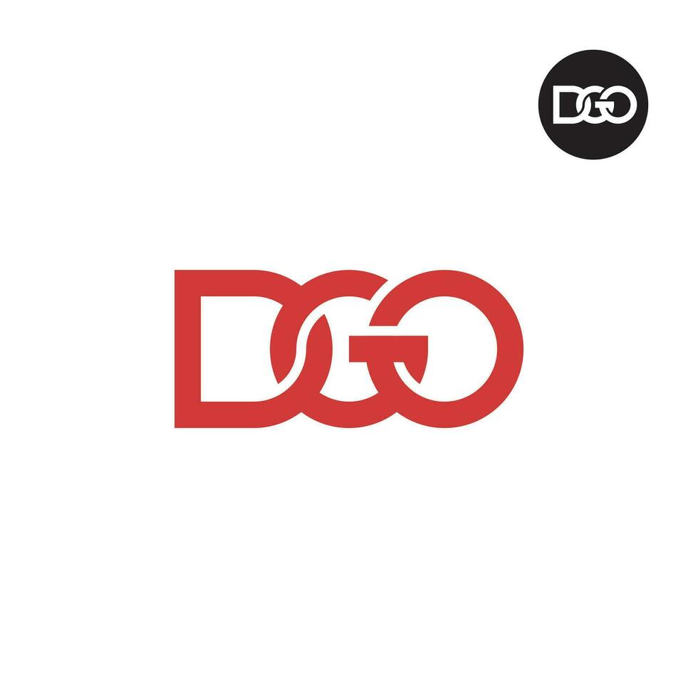 brief dgo monogram logo ontwerp vector