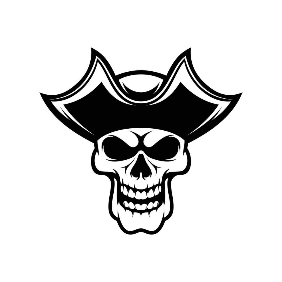 schedel piraten schets vector
