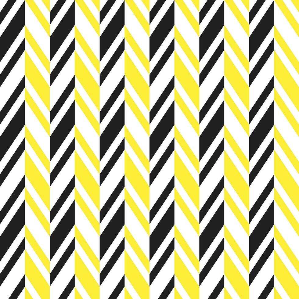 geel en zwart visgraat patroon. visgraat vector patroon. naadloos meetkundig patroon voor kleding, omhulsel papier, achtergrond, achtergrond, geschenk kaart.