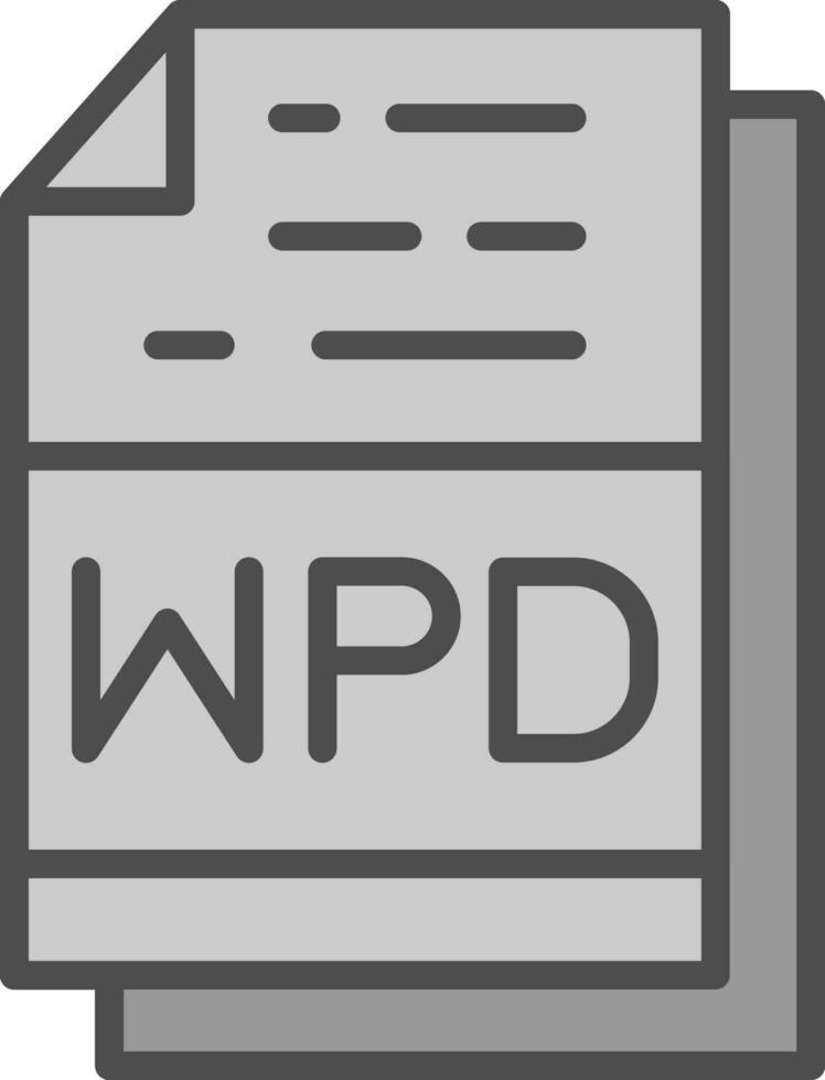 wpd het dossier formaat vector icoon ontwerp