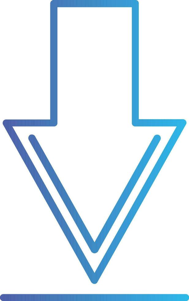 pijl-omlaag glyph-pictogram vector