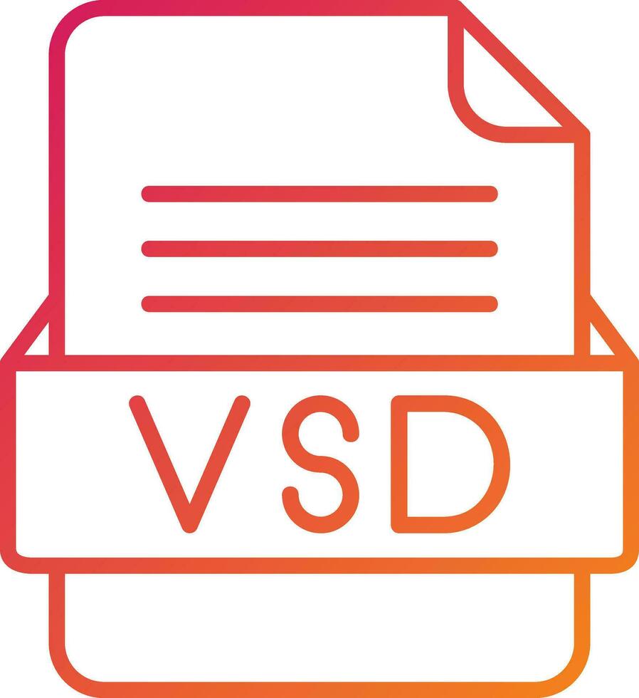 vsd het dossier formaat icoon vector