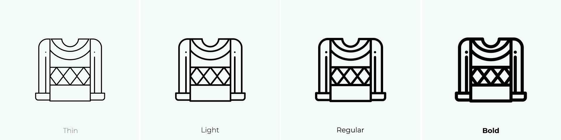 trui icoon. dun, licht, regelmatig en stoutmoedig stijl ontwerp geïsoleerd Aan wit achtergrond vector