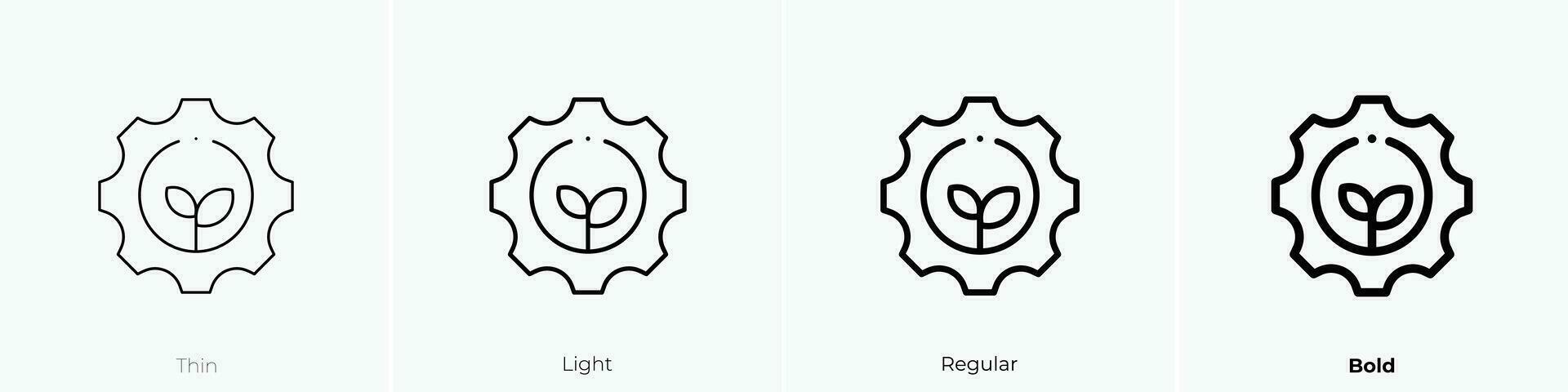 duurzame energie icoon. dun, licht, regelmatig en stoutmoedig stijl ontwerp geïsoleerd Aan wit achtergrond vector