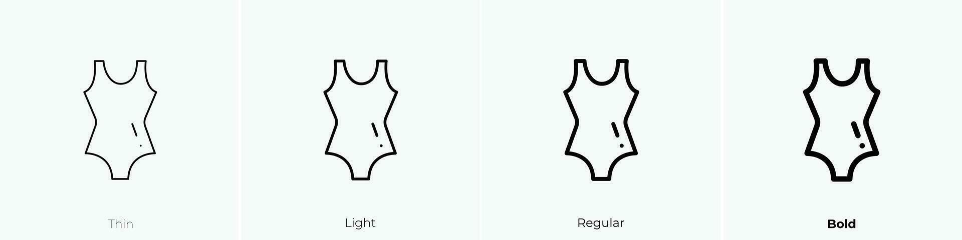 zwempak icoon. dun, licht, regelmatig en stoutmoedig stijl ontwerp geïsoleerd Aan wit achtergrond vector