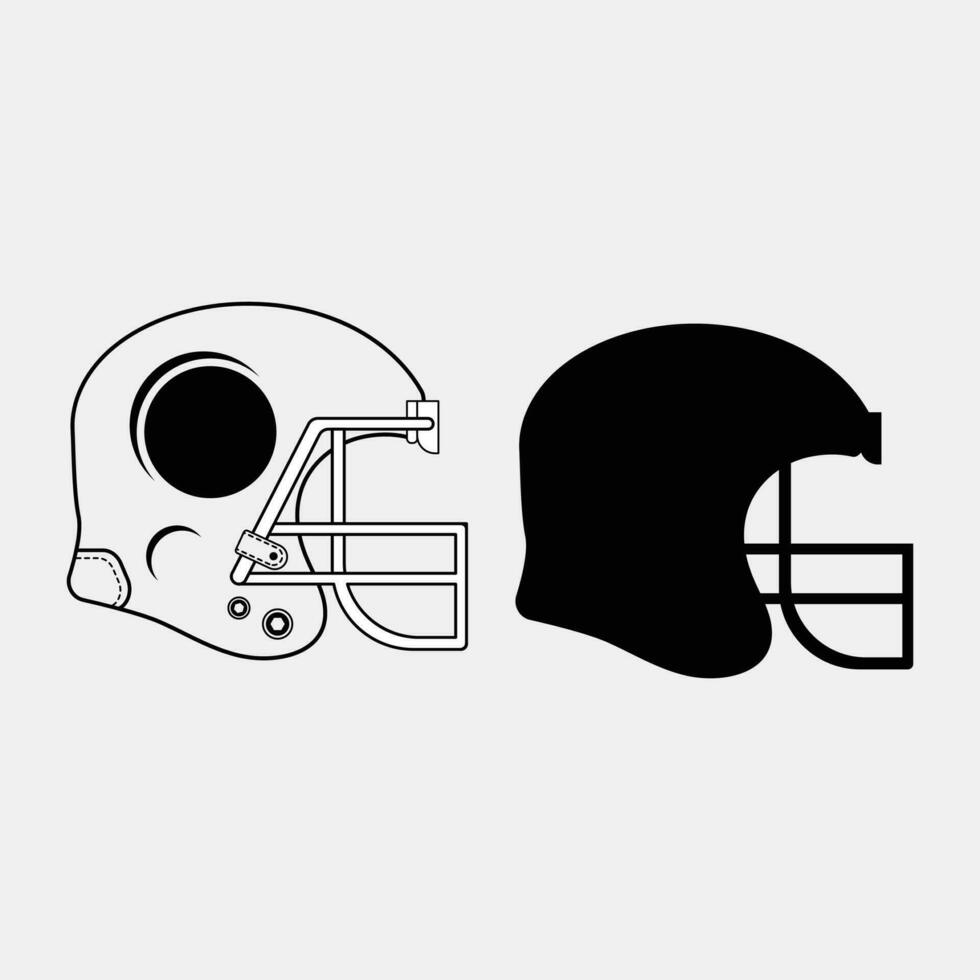 rugby helm vector illustratie. Amerikaans Amerikaans voetbal sport element ontwerp