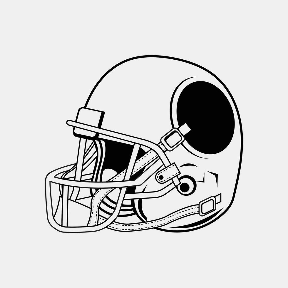 rugby helm vector illustratie. Amerikaans Amerikaans voetbal sport element ontwerp