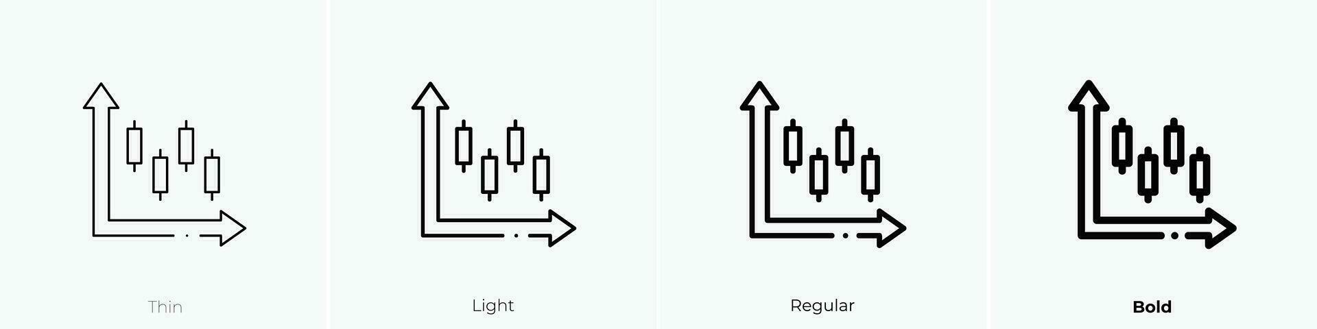 aandelen icoon. dun, licht, regelmatig en stoutmoedig stijl ontwerp geïsoleerd Aan wit achtergrond vector