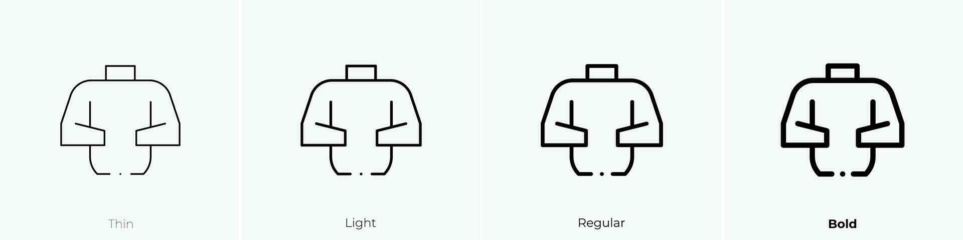 trui icoon. dun, licht, regelmatig en stoutmoedig stijl ontwerp geïsoleerd Aan wit achtergrond vector