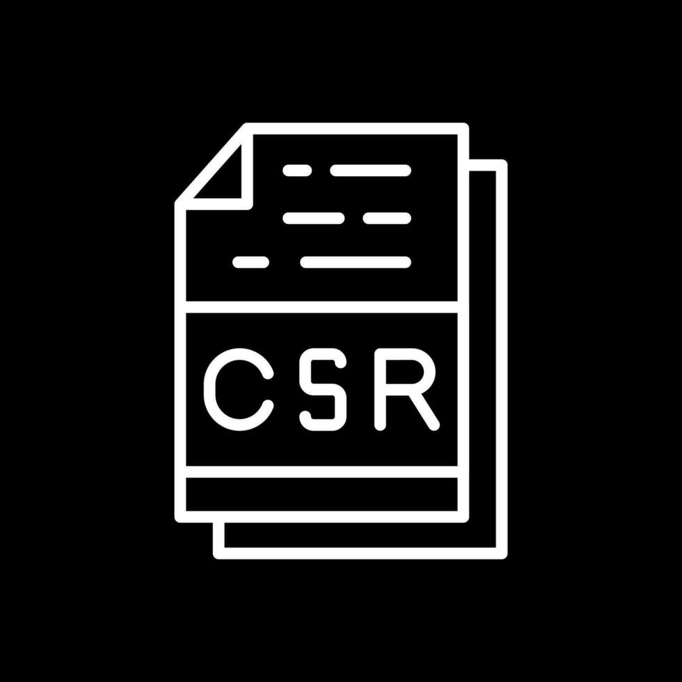 csr het dossier formaat vector icoon ontwerp