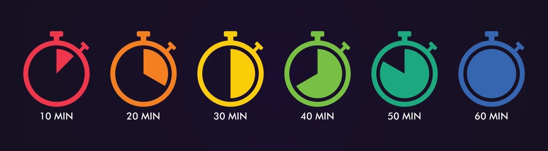 stopwatch logo set, stopwatch vector