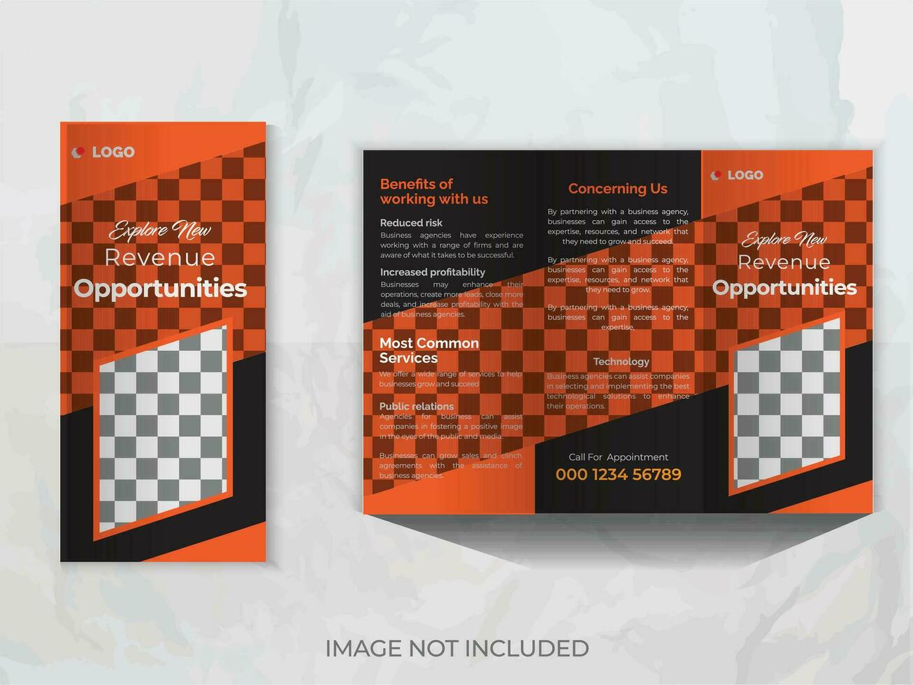 drievoud brochure ontwerp, gemakkelijk brochure ontwerp, vector