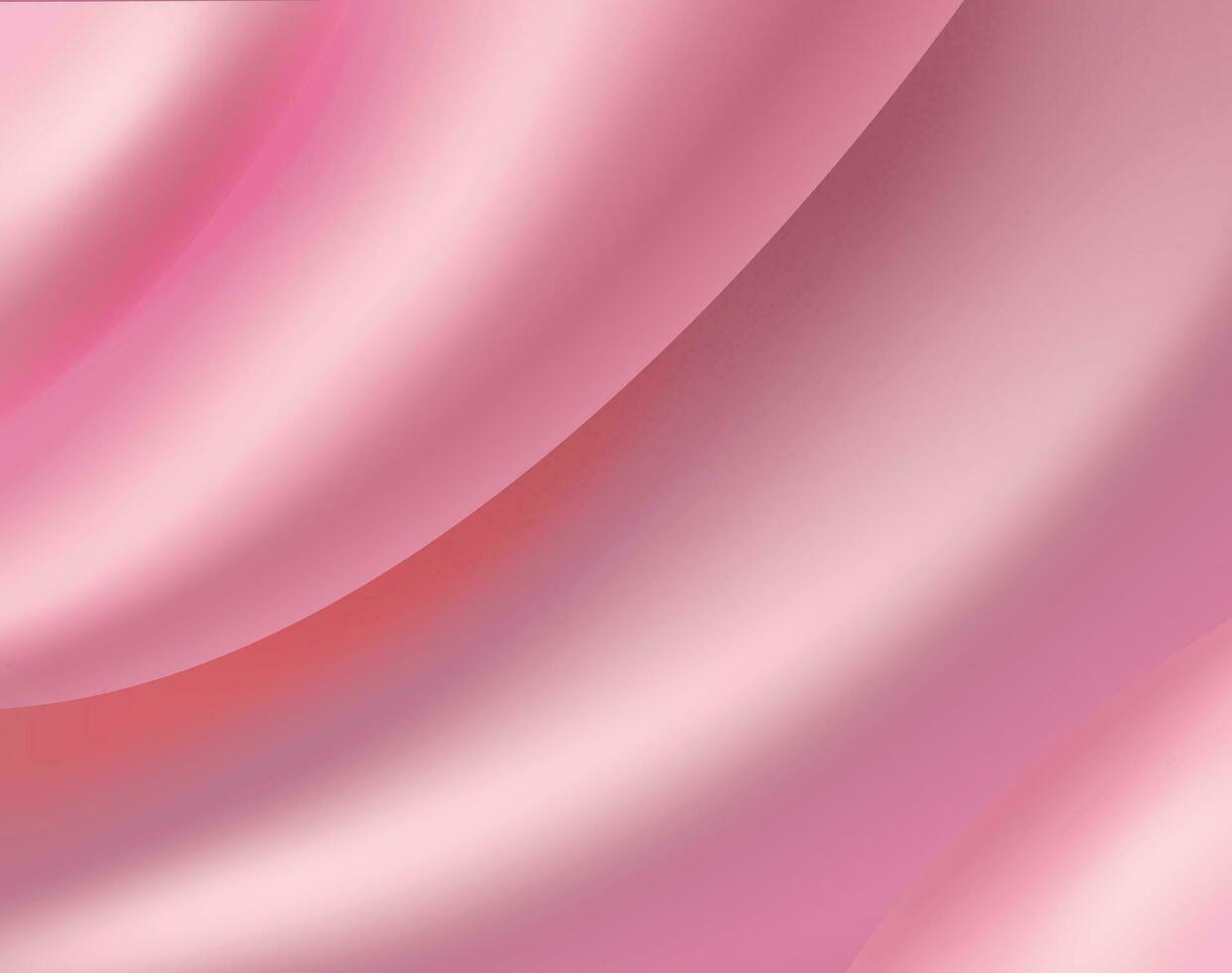 roze golvend zijdezacht kleding stof sjabloon achtergrond vector