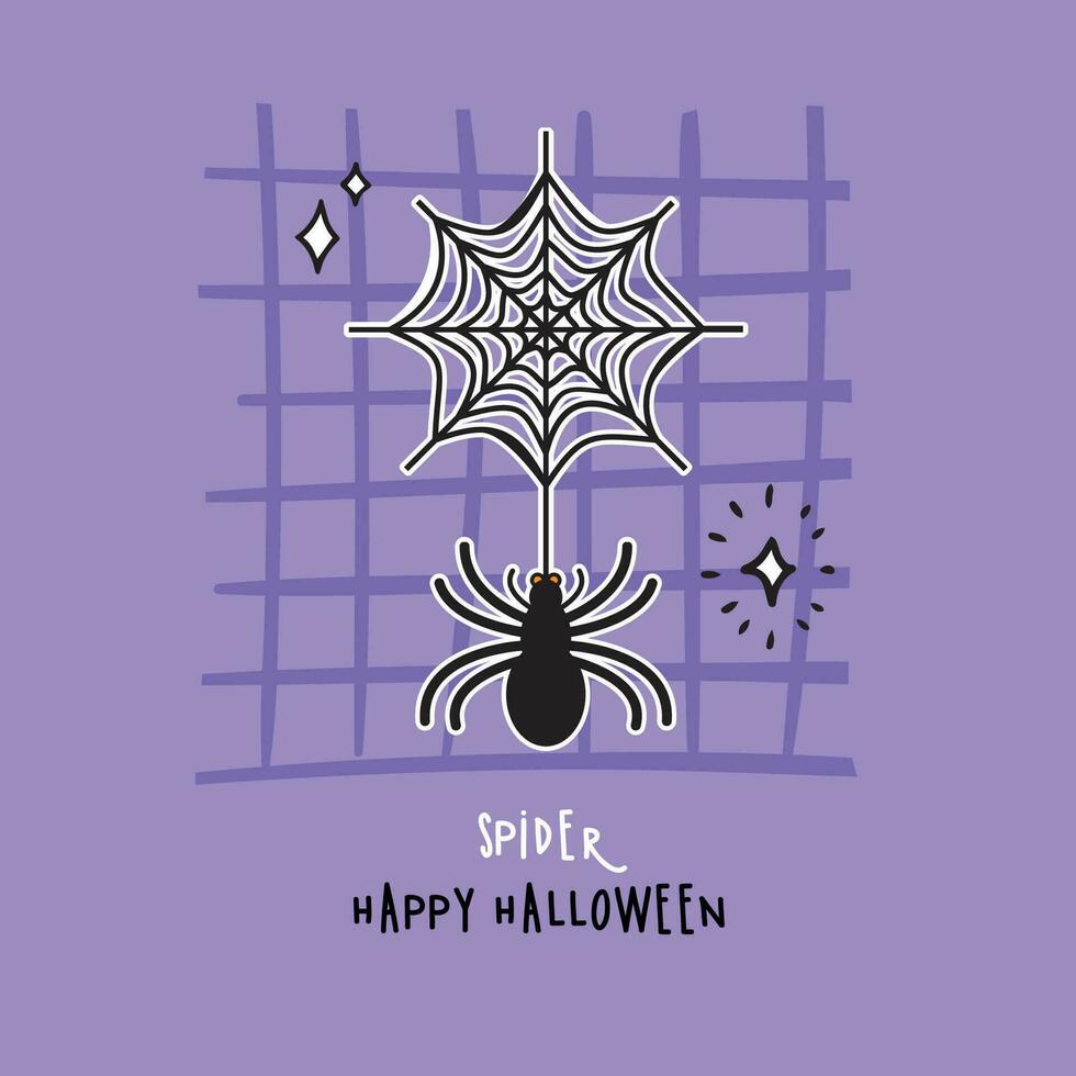 halloween spin hand- getrokken illustratie vector