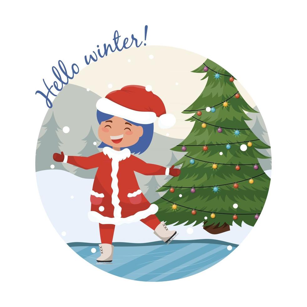 hallo winter illustratie vector